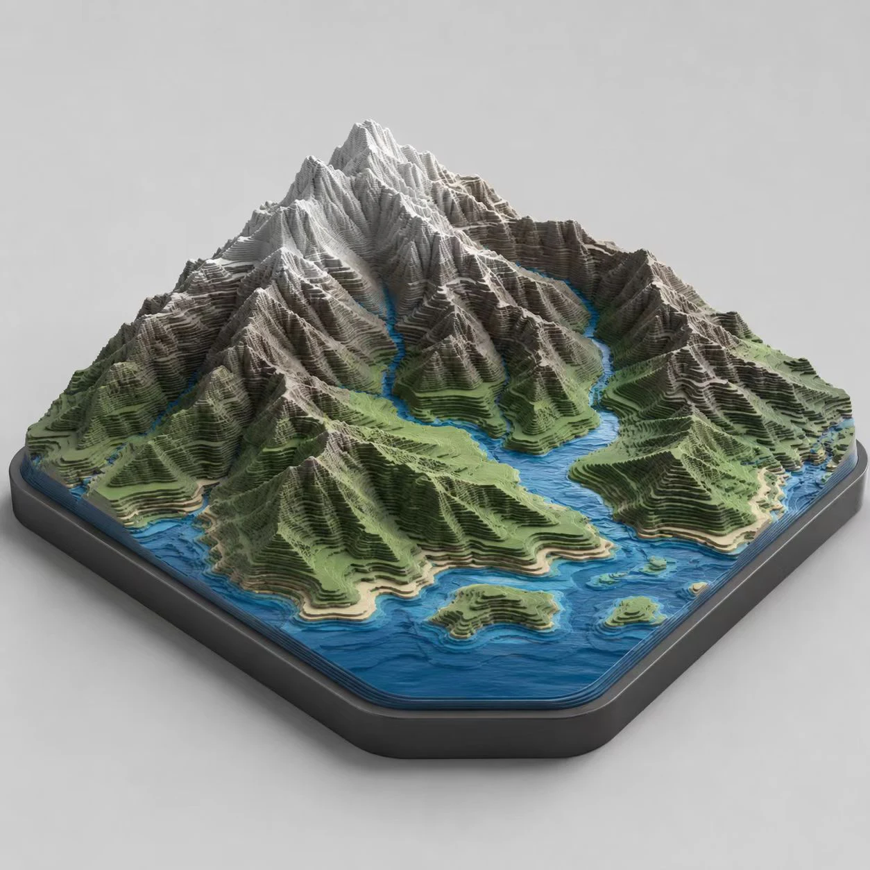 山河秘境·立体地形模型